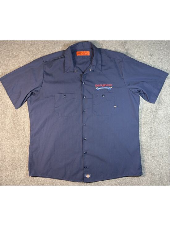 Dickies Other - Saint Arnold Brewing Dickies Work Shirt Mens 2XL Blue SS Button Down Uniform
